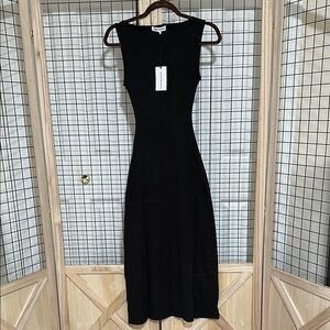 WeWoreWhat Black Sleeveless Midi Dress